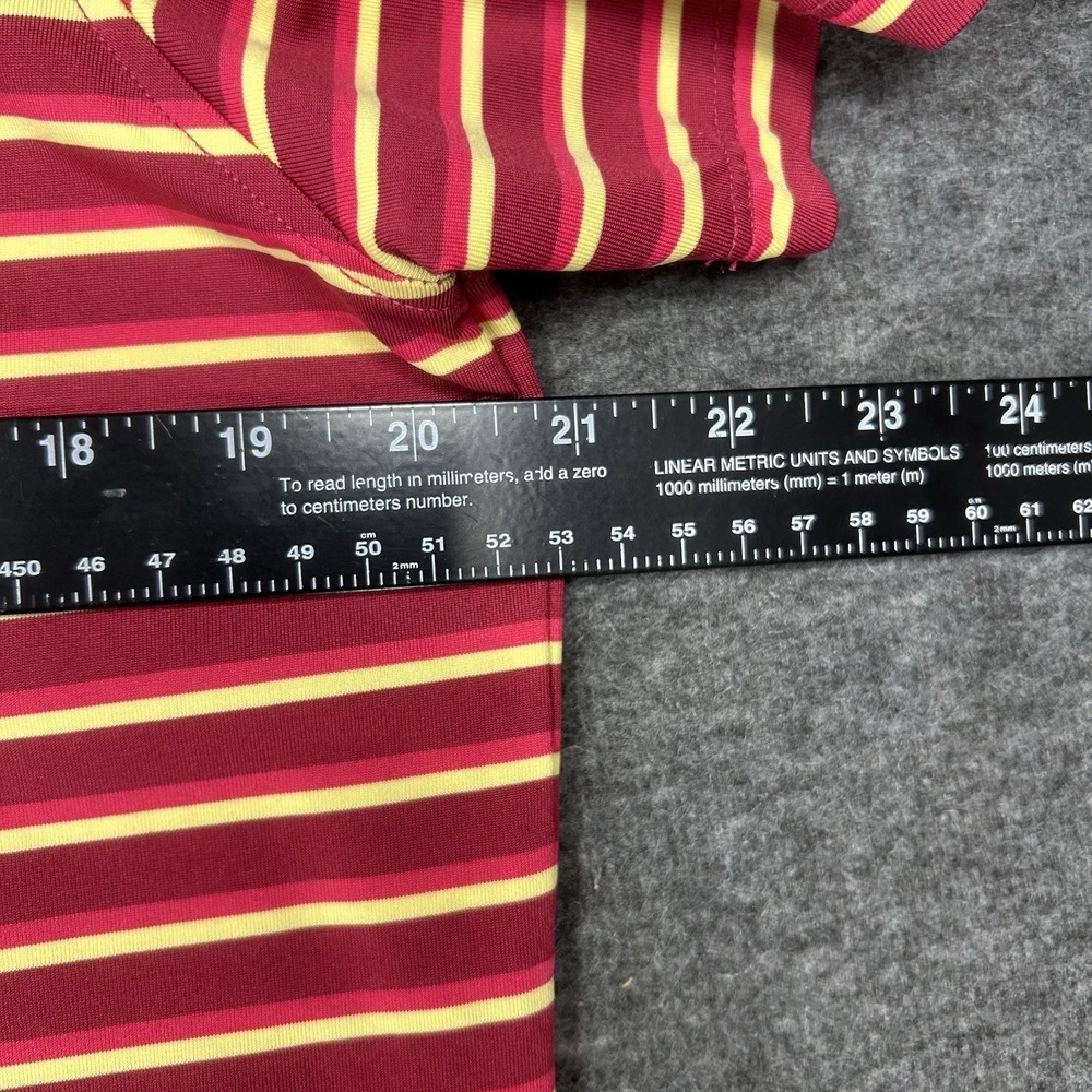 Greyson‎ Polo Shirt Mens S Red Wasaga Sugarcane Stripe Performance Golf - Picture 7 of 11
